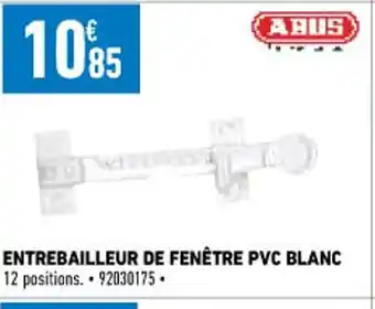 Brico Cash Entrebailleur De Fenêtre PVC Blanc offre