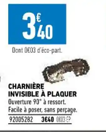 Charniére Invisible å Plaquer