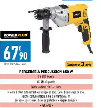 Brico Cash Perceuse á Percussion 850 W offre