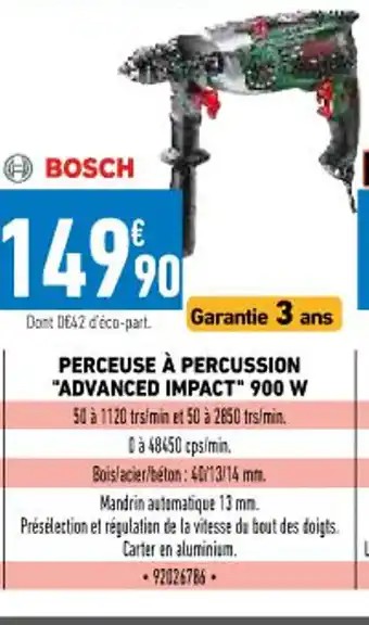 Brico Cash Perceuse á Percussion "Advanced Impact" 900 W offre