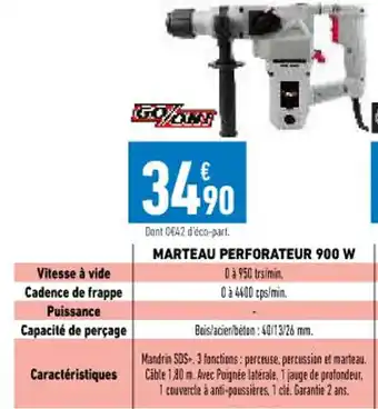 Brico Cash Marteau Perforateur 900 W offre