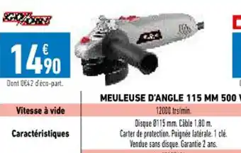Brico Cash Meuleuse D'angle 115 MM 500 W offre