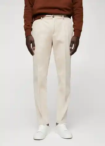 Pantalon velours cÎtelé à pinces