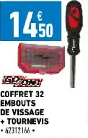Brico Cash Coffret 32 Embouts De Vissage + Tournevis offre