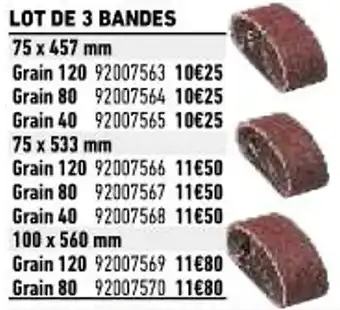 Brico Cash Lot De 3 Bandes offre