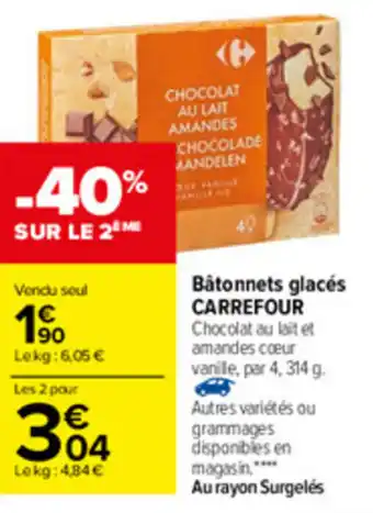 Carrefour Bâtonnets Glacés offre