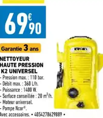 Brico Cash Nettoyeur haute Pression K2 Universel offre