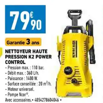 Brico Cash Nettoyeur Haute Pression K2 Power Control offre
