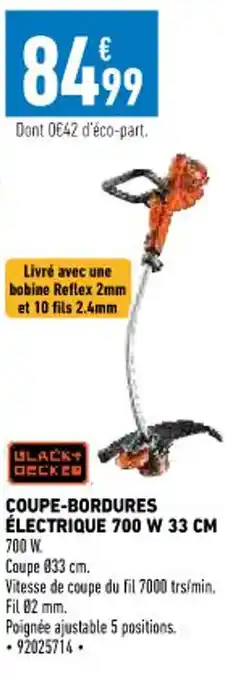 Brico Cash Coupe-Bordures électrique 700 W 33 CM offre