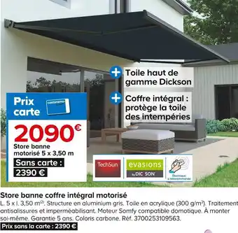 Castorama Store banne coffre intégral motorisé offre