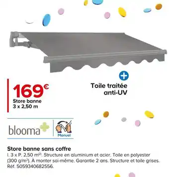 Blooma store banne sans coffre