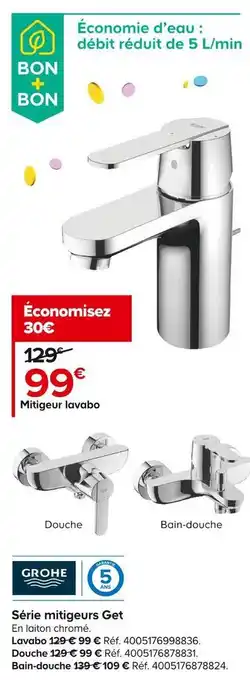 Castorama Grohe série mitigeurs get offre