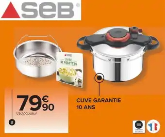 Carrefour Seb autocuiseur clipso minut' terracotta offre