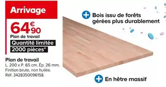 Castorama Plan de travail offre