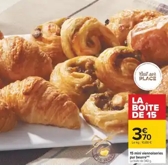 Carrefour 15 mini viennoiseries pur beurre offre