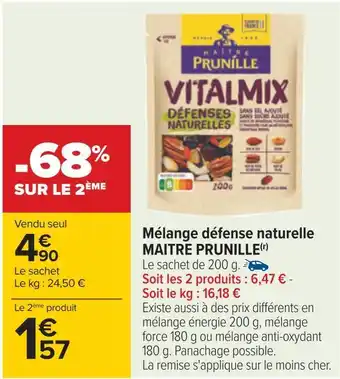 Carrefour Maitre prunille mélange défense naturelle offre