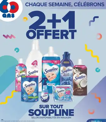 Carrefour Soupline 2+1 offert sur tout soupline offre