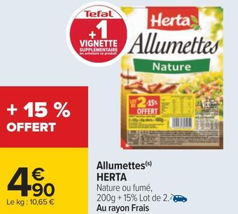Carrefour Herta allumettes offre