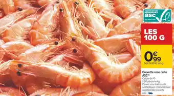 Carrefour Crevette rose cuite asc offre