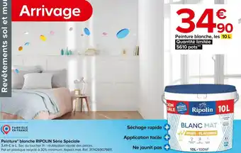 Castorama Ripolin peinture* blanche série spéciale offre