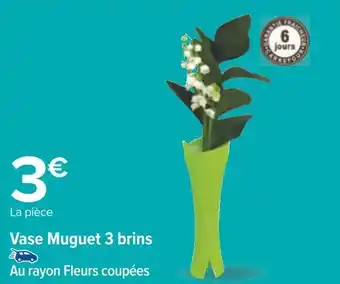 Carrefour Vase muguet 3 brins offre