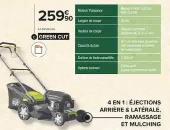Carrefour Green cut tondeuse thermique gc-tt46144 offre