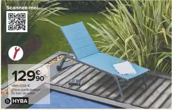 Carrefour Hyba bain de soleil matelassé canberra offre