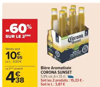 Carrefour Corona sunset bière aromatisée offre