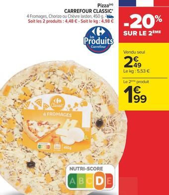 Carrefour Carrefour classic pizza offre