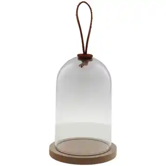 Action White label cloche de présentation avec support en bois offre