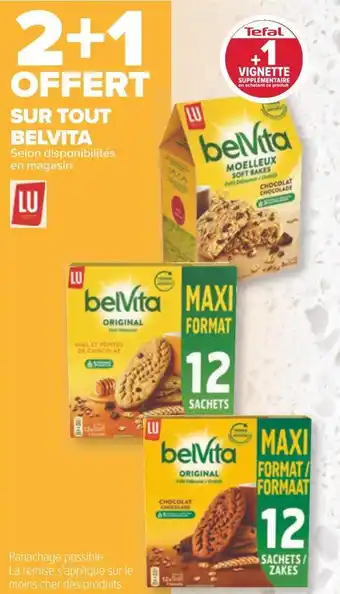 Carrefour Belvita 2+1 offert sur tout belvita offre