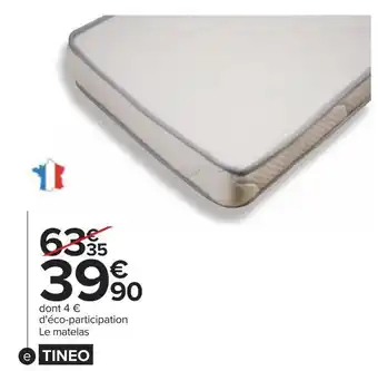 Carrefour Tineo matelas babyzen offre
