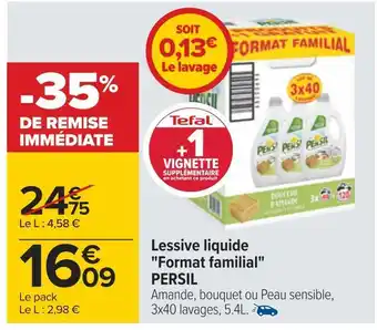 Carrefour Persil lessive liquide format familial offre