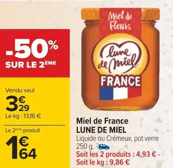 Carrefour Lune de miel miel de france offre