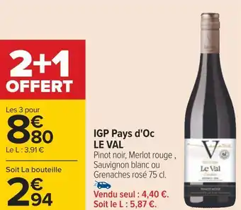 Le val igp pays d'oc