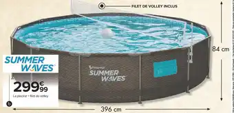 Carrefour Summer waves piscine tubulaire 396 x 84 cm offre