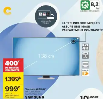 Carrefour Samsung téléviseur qled 4k offre