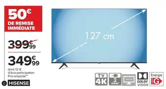 Carrefour Hisense téléviseur led 4k offre