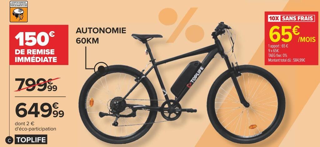 Vtt best sale electrique carrefour