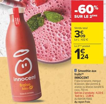 Carrefour Innocent smoothie aux fruits offre