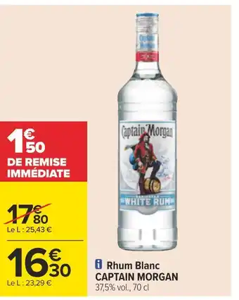 Carrefour Captain morgan rhum blanc offre