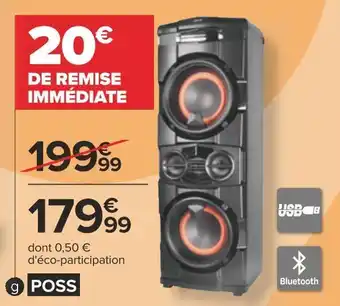 Carrefour Poss enceinte high power offre