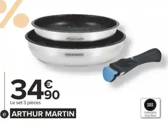 Carrefour Arthur martin set 3 pièces amovible offre