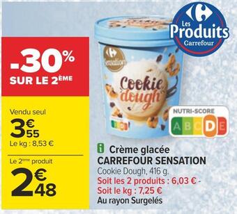 Carrefour Carrefour sensation crème glacée offre