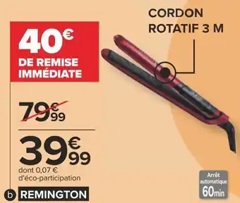 Carrefour Remington lisseur pro silk offre
