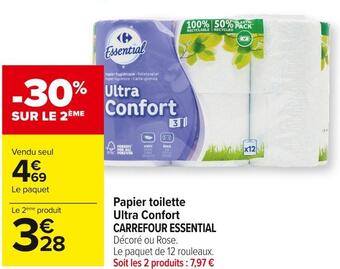 Carrefour Market Carrefour essential papier toilette ultra confort offre