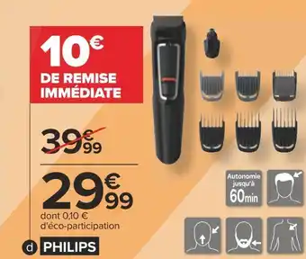 Carrefour Philips tondeuse multifonction 9 en 1 offre