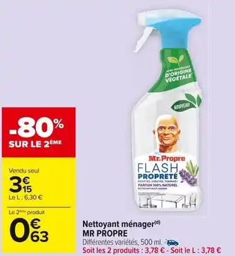 Carrefour Market Mr propre nettoyant ménager offre