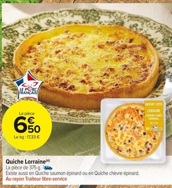 Carrefour Market Quiche lorraine offre
