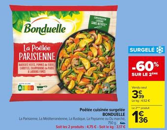 Carrefour Market Bonduelle poêlée cuisinée surgelée offre
